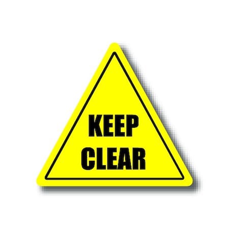 Ergomat 16in TRIANGLE SIGNS - Keep Clear DSV-SIGN 256 #1370 -UEN